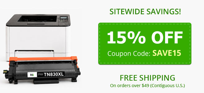 printer ink sale - 15% off all ink and toner cartridges
